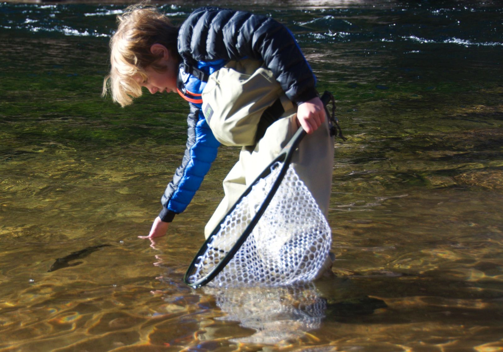 Releasing a fish on Utah's Green River